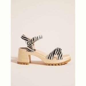Swedish Hasbeens 🇸🇪 Zebra Sandals Euro 38